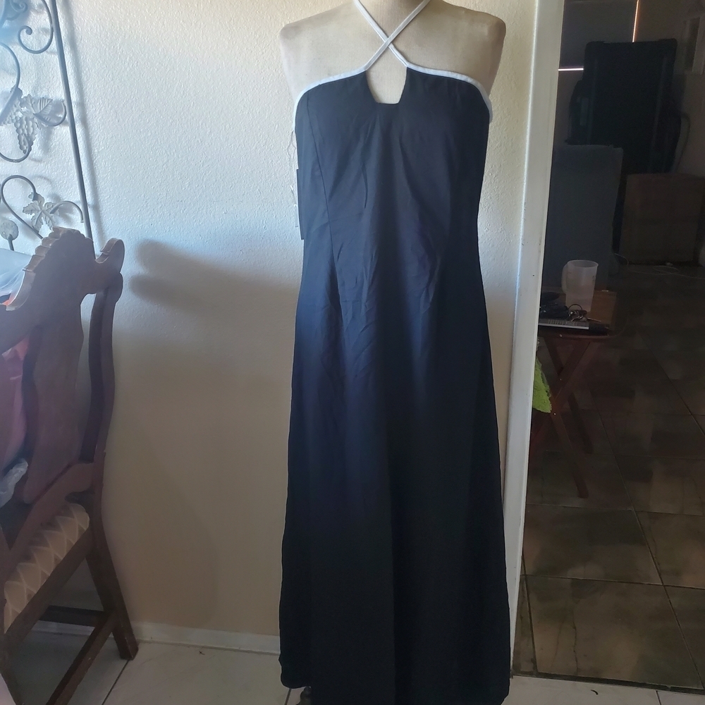 Elegant Black Halter Dress